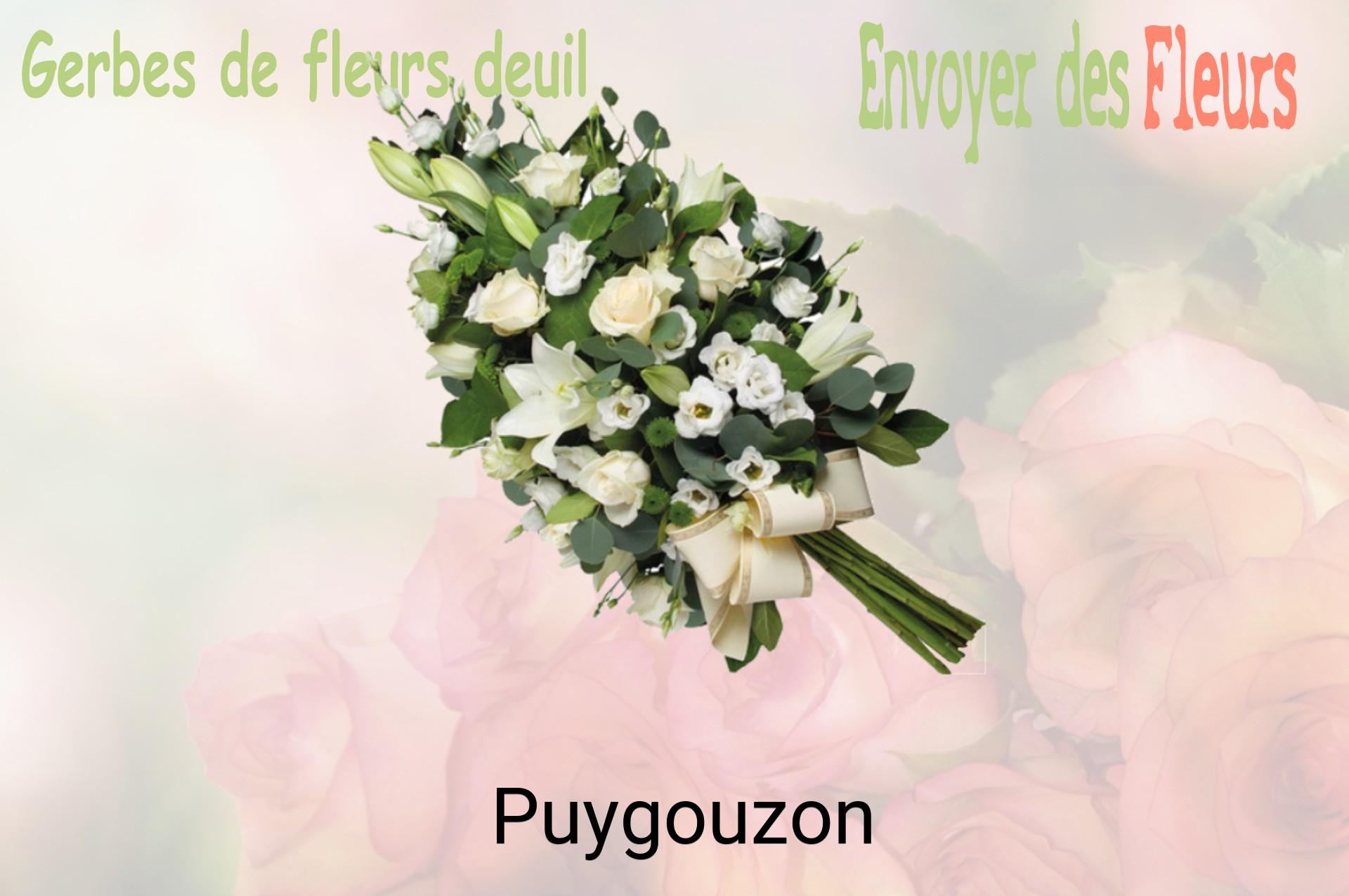 Gerbe de fleurs de deuil livrée à Puygouzon